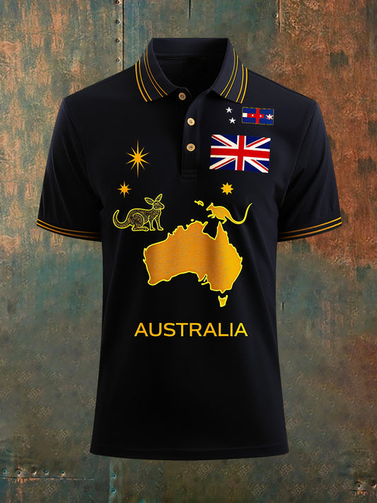 Men's Vintage Australian Casual Polo Shirt