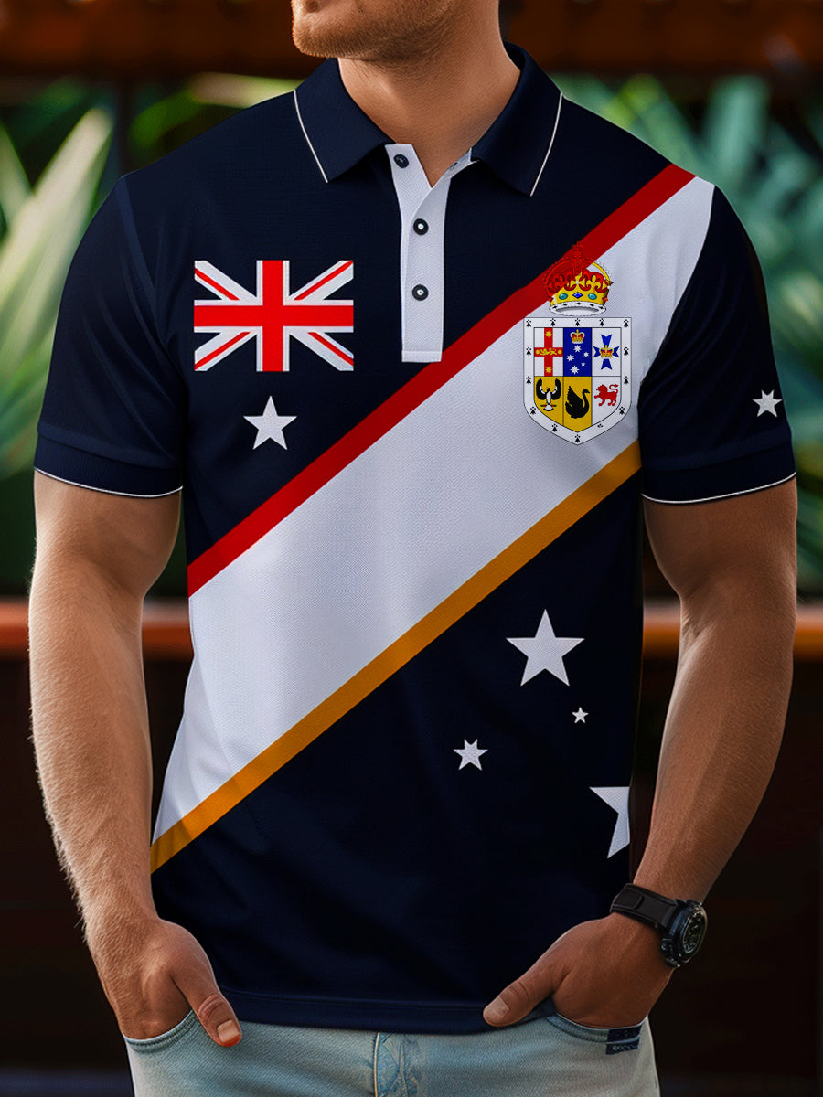 Men's Vintage Australian Casual Polo Shirt