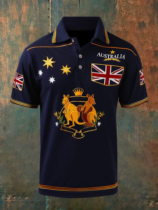 Men's Vintage Australian Casual Polo Shirt