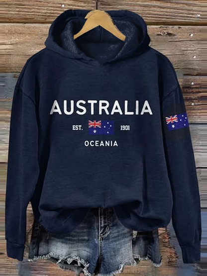 Women's Australian Flag Print Regular Sweatshirt