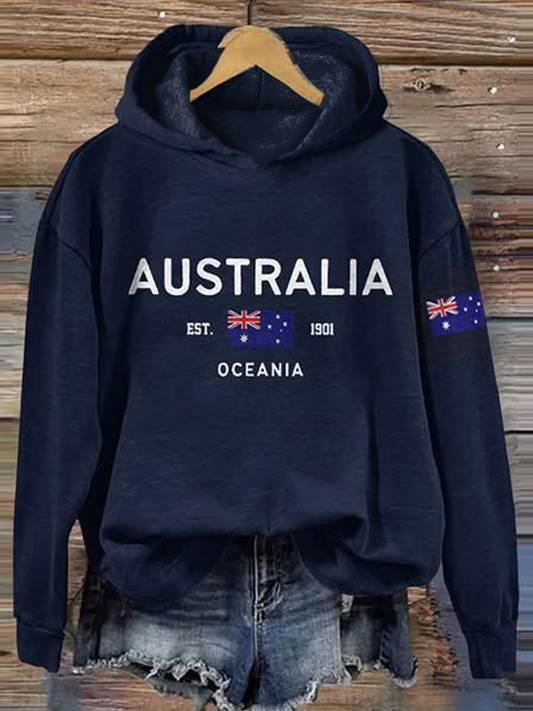 Women's Australian Flag Print Regular Sweatshirt