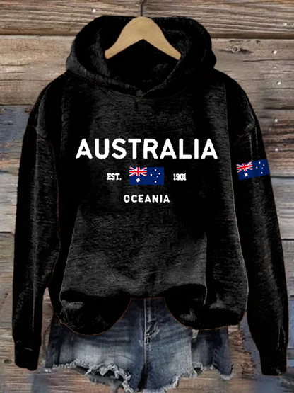 Women's Australian Flag Print Regular Sweatshirt