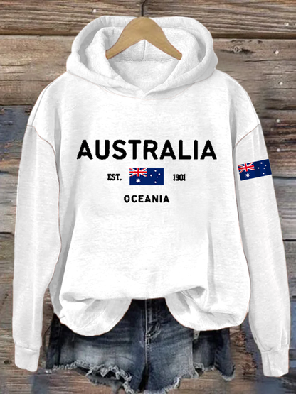 Women's Australian Flag Print Regular Sweatshirt