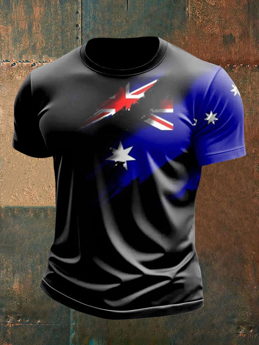Men's Australia Flag Print short sleeves t-shirt