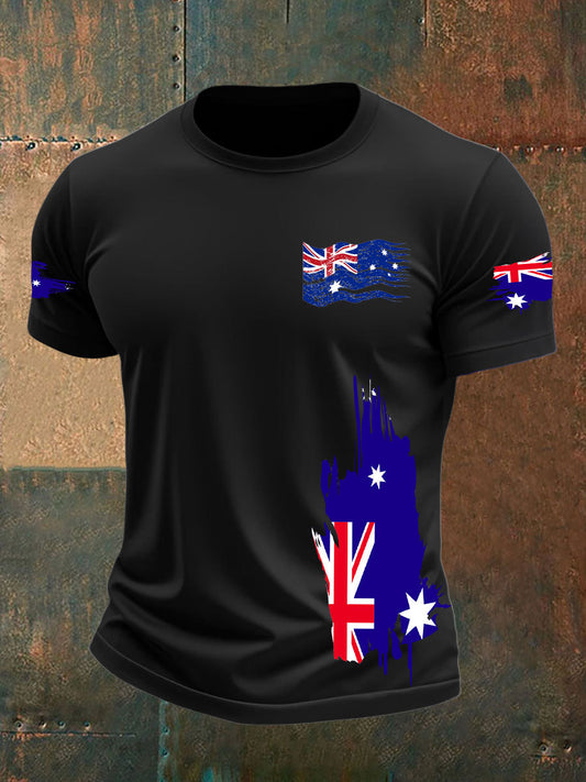 Men's Australia Flag Print short sleeves t-shirt