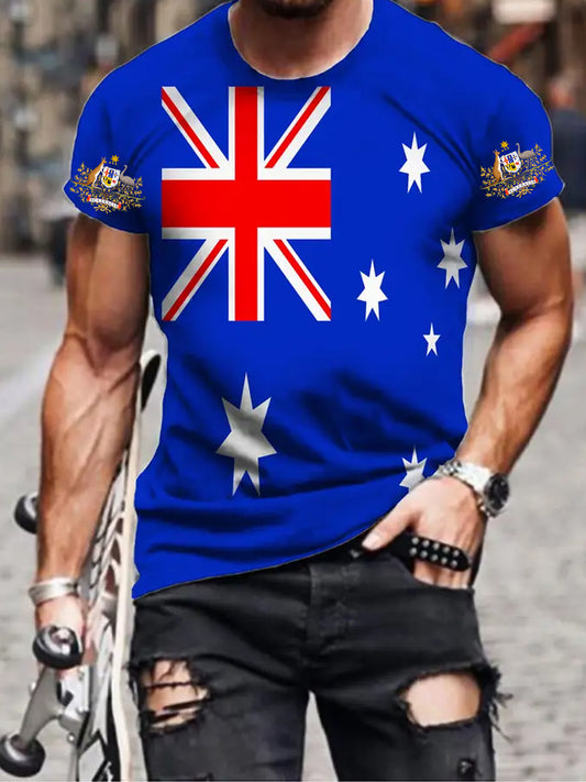 Men's Vintage Australian Holiday Casual T-Shirt
