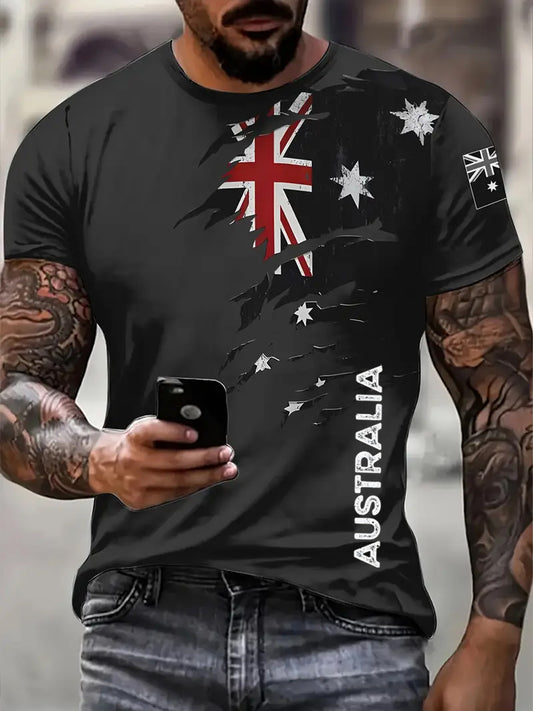 Men's Vintage Australian Holiday Casual T-Shirt