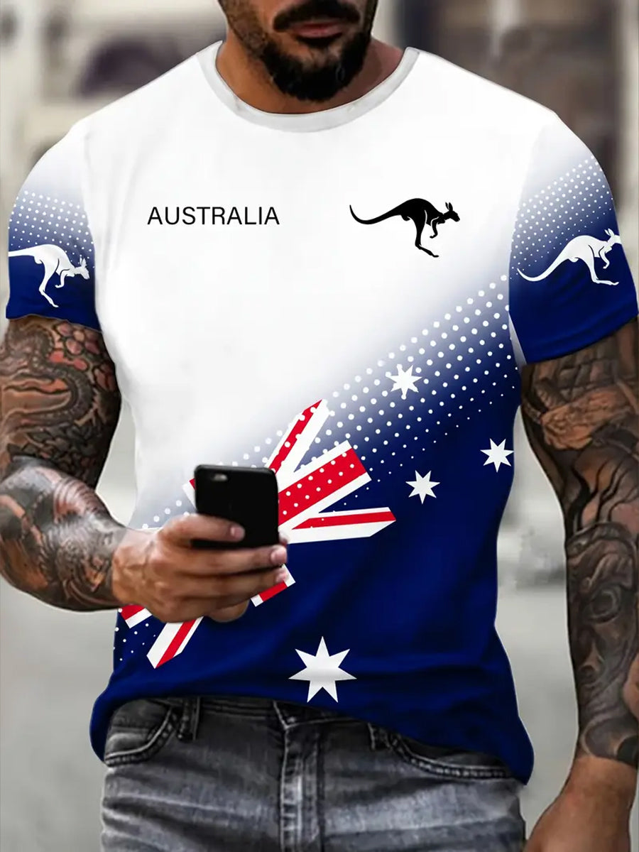 Men's Vintage Australian Holiday Casual T-Shirt