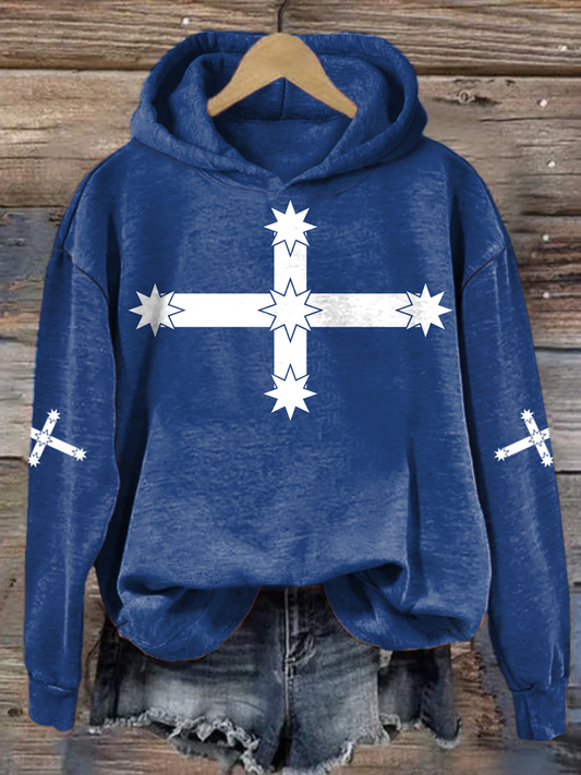 Women's AU Eukera Flag Printed Regular Sweatshirt
