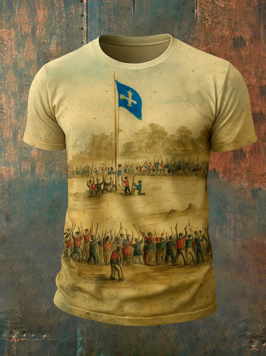 Men's Vintage Australian Eureka Flag Casual T-Shirt