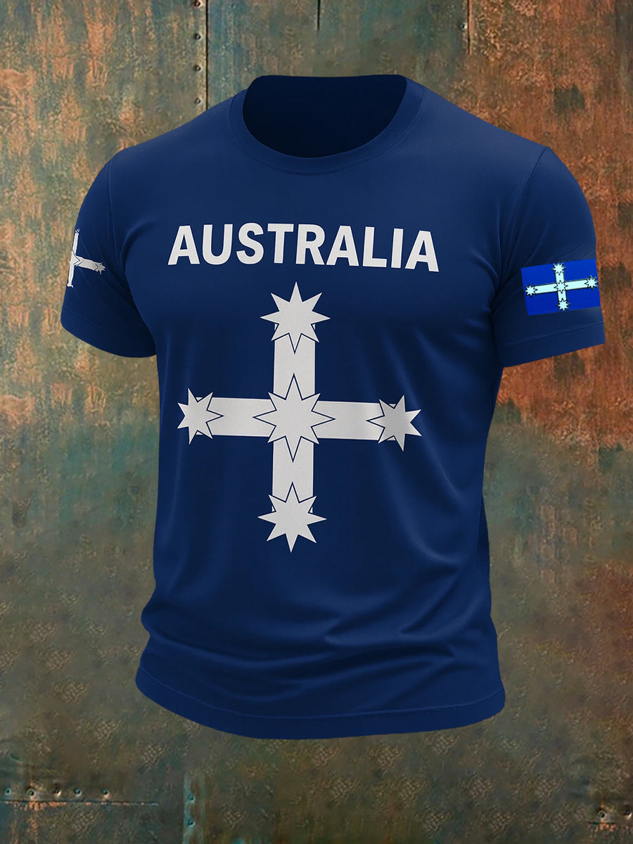 Men's Vintage Australian Eureka Flag Casual T-Shirt