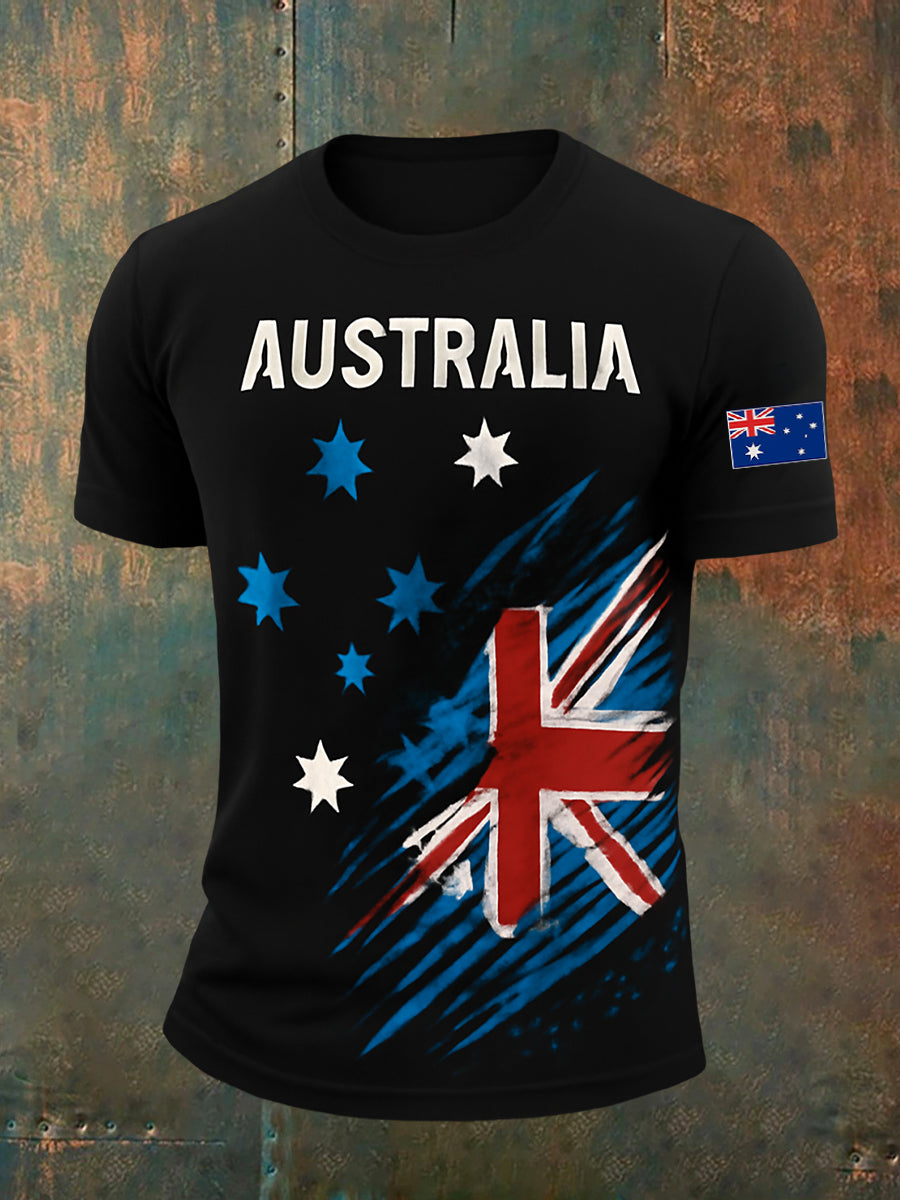 Men's Vintage Australian Casual T-Shirt