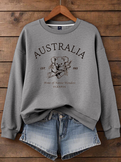 Women's Australia Koala Printed Regular Sweatshirt