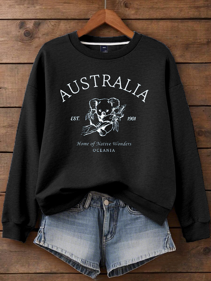 Women's Australia Koala Printed Regular Sweatshirt