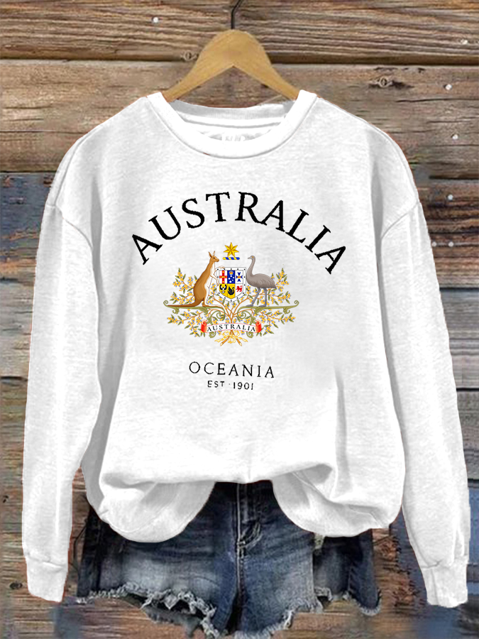 Women's Australia Printed Regular Sweatshirt