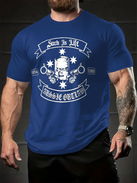 Men's AU Aussie Eereka Flag OutlawPrinted T-shirt