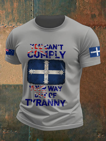 Men's AU Aussie Eereka Flag Printed T-shirt