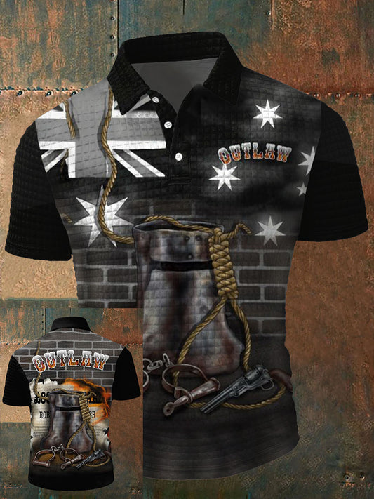 Men's AU Aussie Outlaw Printed Polo Tops