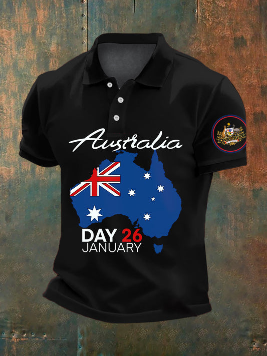 Men's Vintage Australian Casual Polo Shirt
