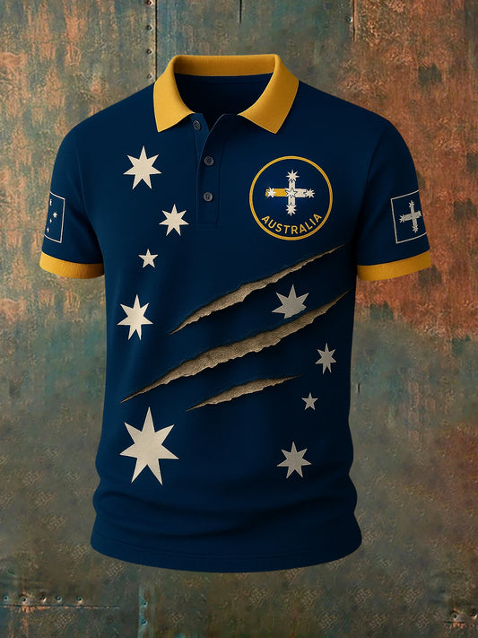 Men's Vintage Australian Casual Polo Shirt