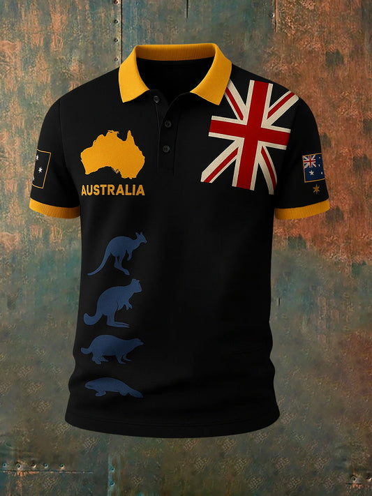 Men's Vintage Australian Casual Polo Shirt