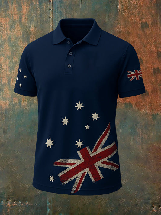 Men's Vintage Australian Casual Polo Shirt