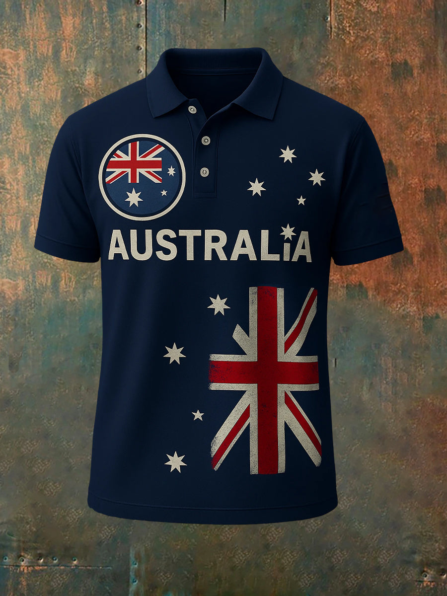 Men's Vintage Australian Casual Polo Shirt