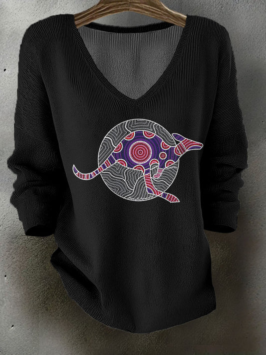 Women's Australian Aboriginal Cultures Printed Casual Tops