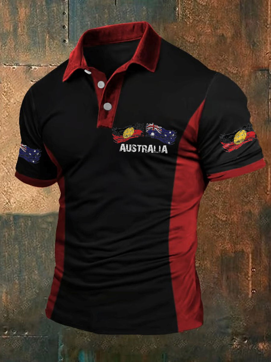 Men's Australian Aboriginal Cultures Printed Xasual Tops