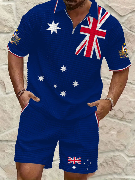 Men's AU Flag Printed Suit