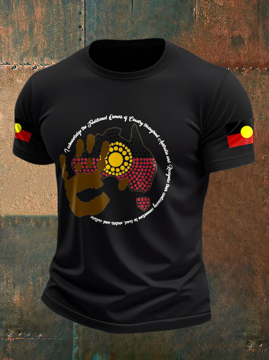 Men's Australian Aboriginal Cultures Printed T-shirt