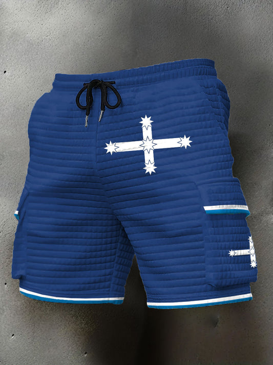 Men's AU Eureka Flag Printed Shorts