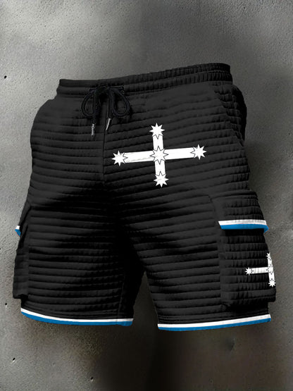 Men's AU Eureka Flag Printed Shorts