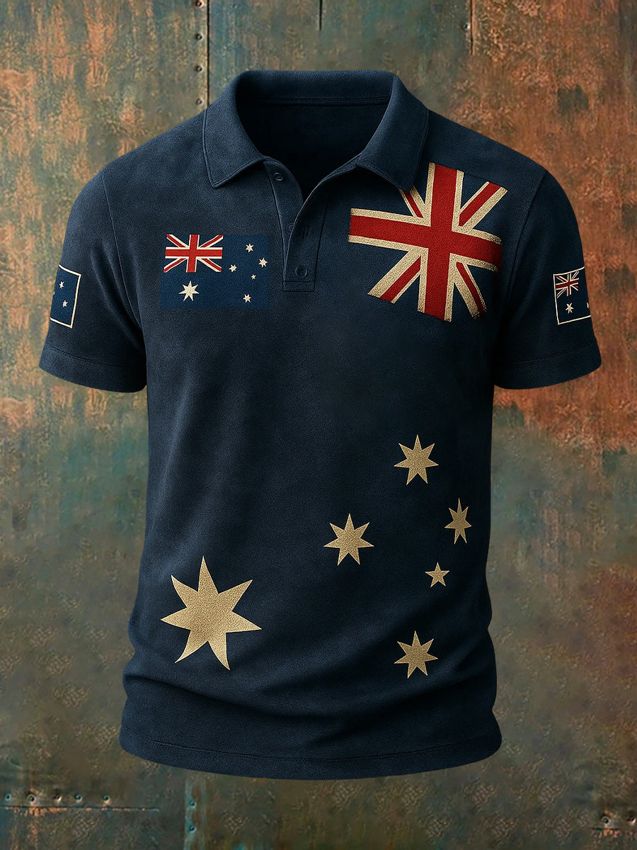 Men's Vintage Australian Casual Polo Shirt