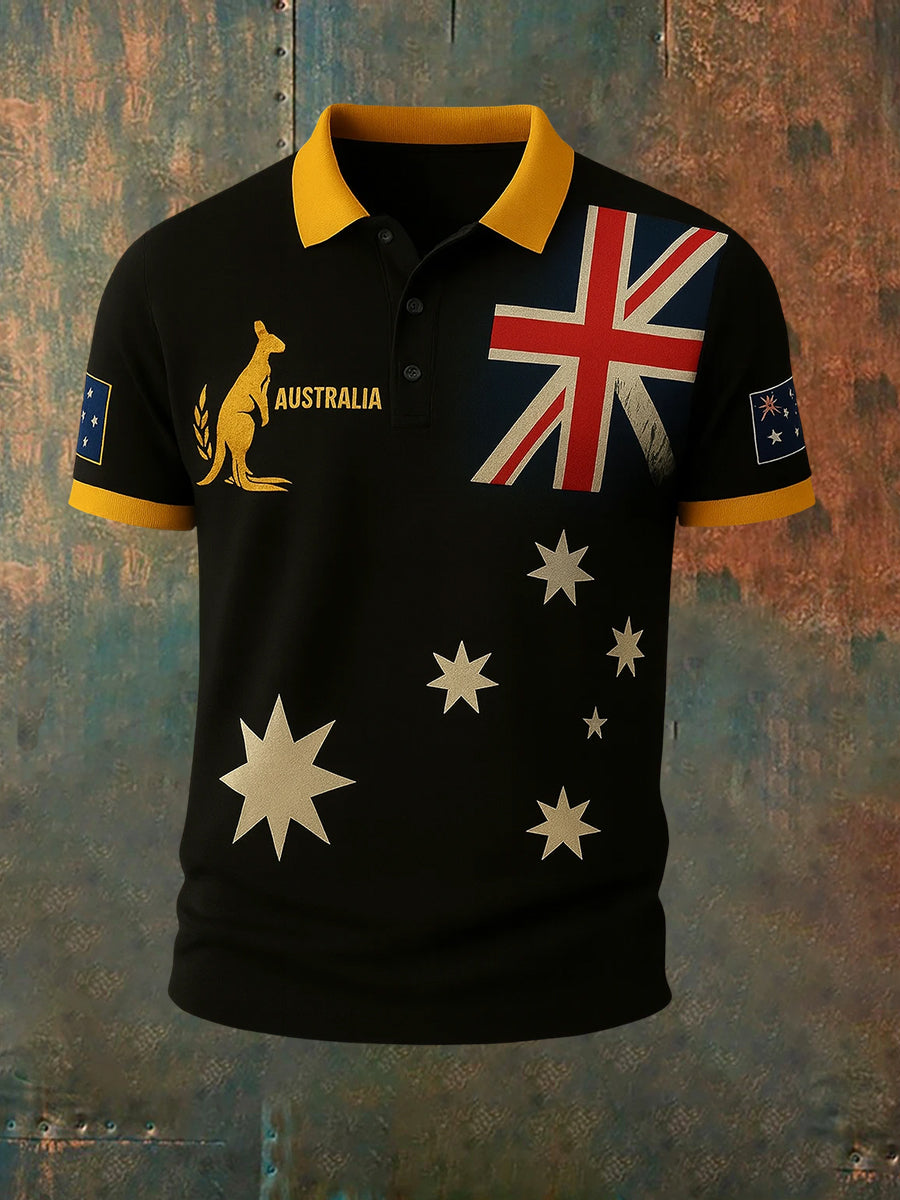 Men's Vintage Australian Casual Polo Shirt
