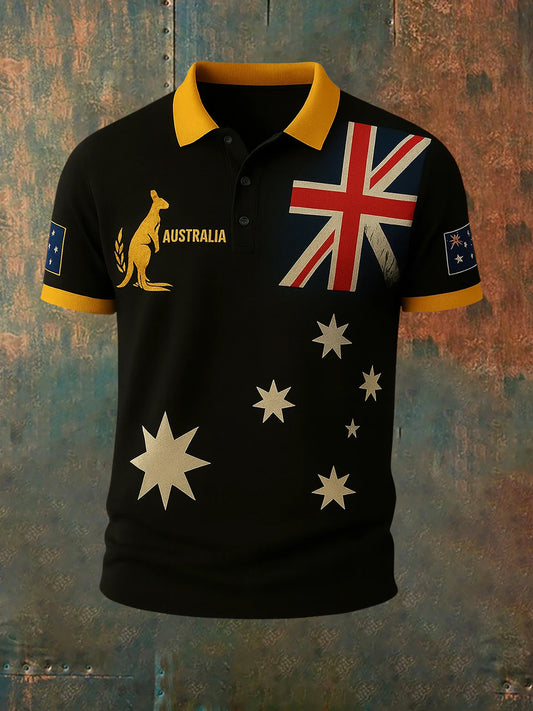 Men's Vintage Australian Casual Polo Shirt