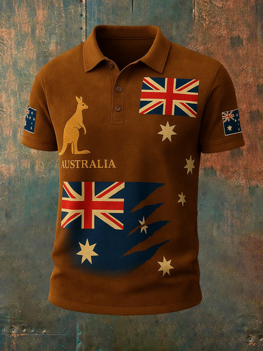 Men's Vintage Australian Casual Polo Shirt