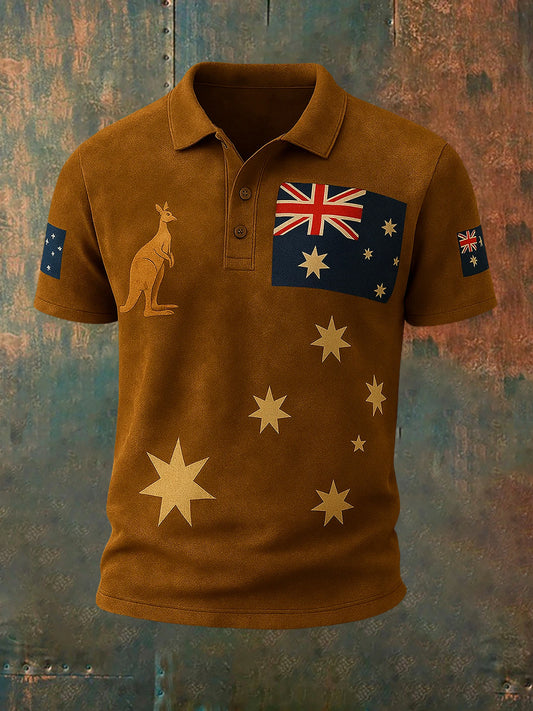 Men's Vintage Australian Casual Polo Shirt