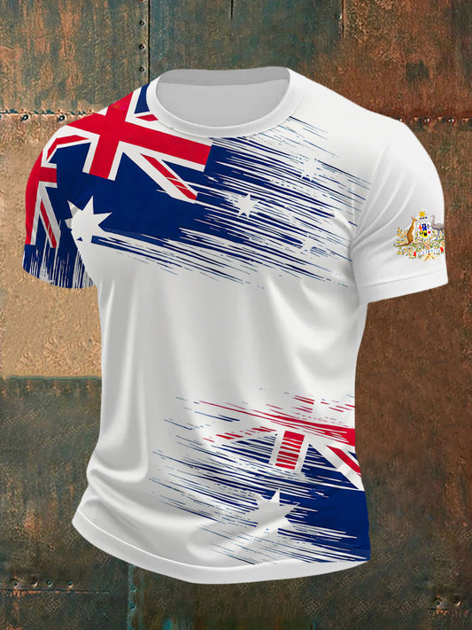 Men's  Australian Flag  Short Sleeve Tee
