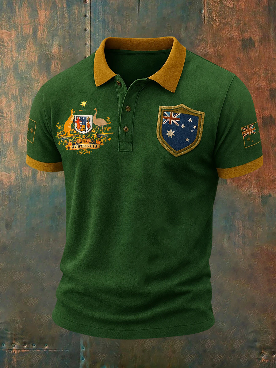 Men's Vintage Australian Casual Polo Shirt