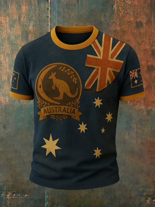 Men's Vintage Australian Casual T-Shirt
