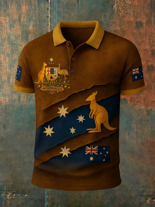 Men's Vintage Australian Casual Polo Shirt