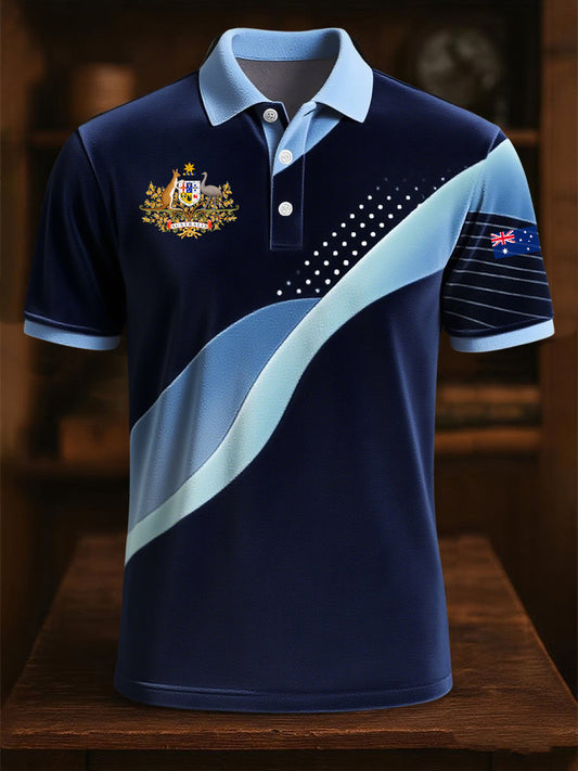 Men's Vintage Australian Casual Polo Shirt
