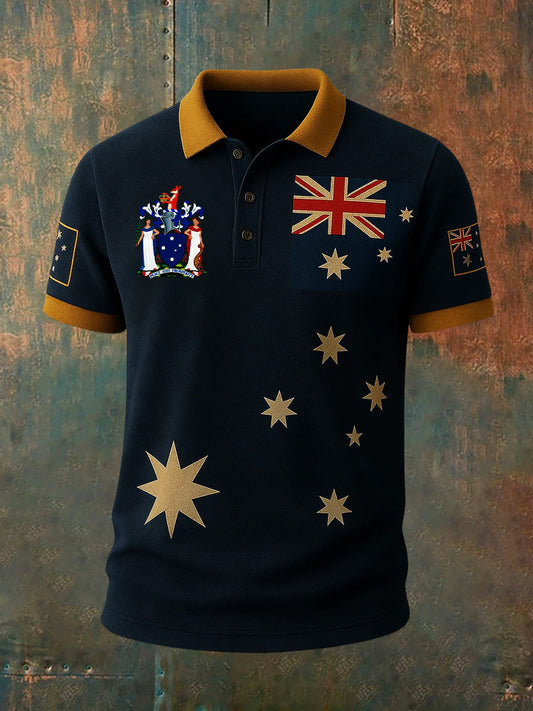 Men's Vintage Australian Casual Polo Shirt