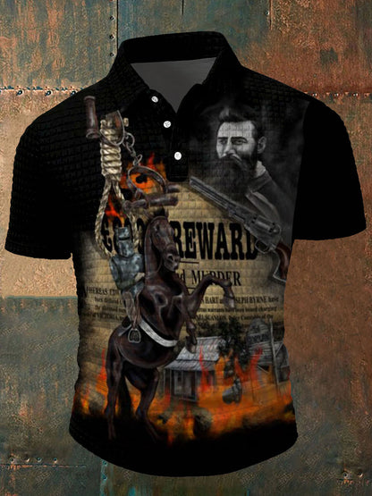 Men's Eureka Flag Aussie Outlaw Printed Casual Tops