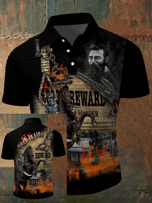 Men's Eureka Flag Aussie Outlaw Printed Casual Tops