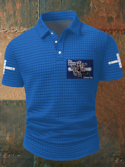 Men's Eureka Flag Aussie Outlaw Printed Casual Tops