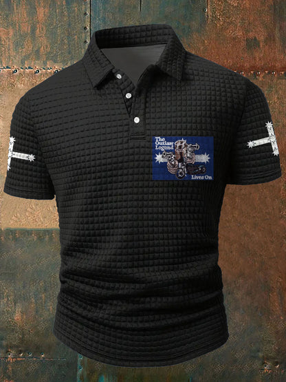 Men's Eureka Flag Aussie Outlaw Printed Casual Tops