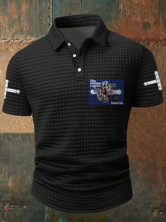 Men's Eureka Flag Aussie Outlaw Printed Casual Tops