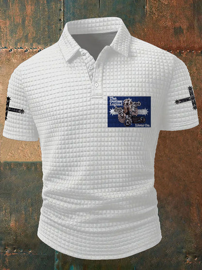 Men's Eureka Flag Aussie Outlaw Printed Casual Tops